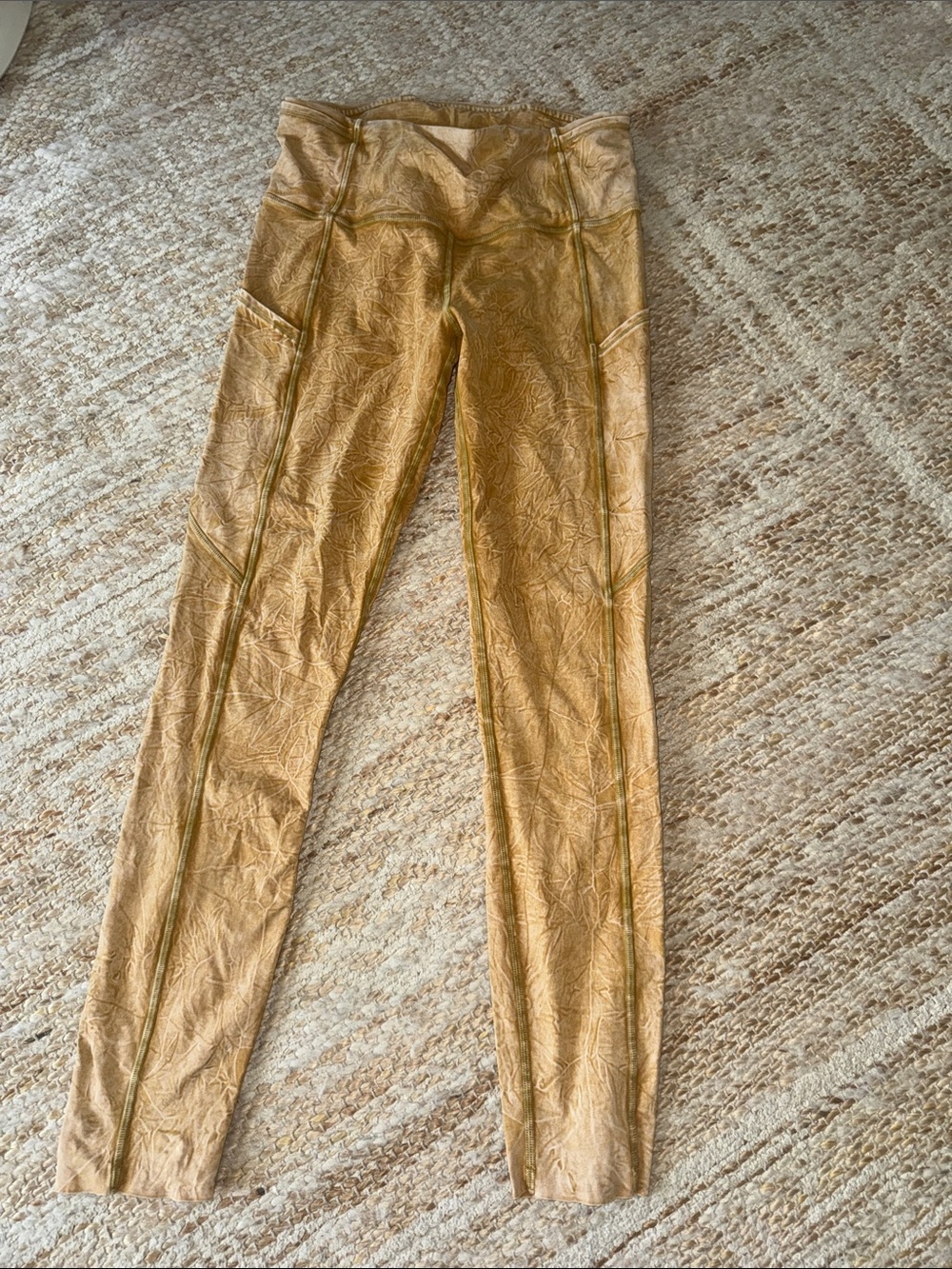 lululemon athletica Gold Patterned Leggings - Picture 1 of 6